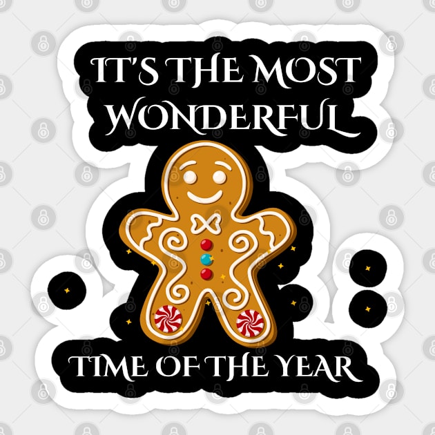 Gingerbread Christmas Sticker by Proway Design